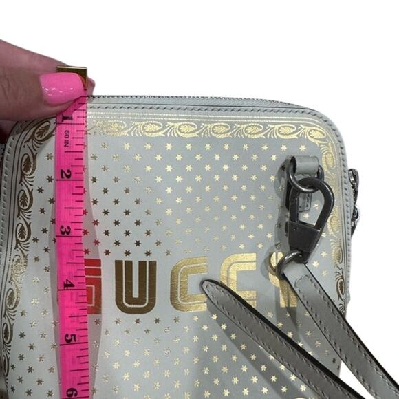 Rare GUCCI "GUCCY" Star Print Mini Shoulder/Crossbody Bag - Picture 8 of 12